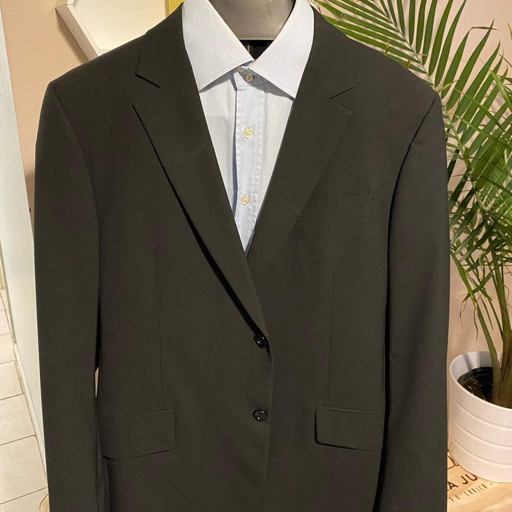 Burberry London Virgin Wool & Poly Blazer in Black